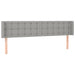 Tăblie de pat cu LED, gri deschis, 203x16x78/88 cm, textil - WALTI WALTI