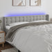Tăblie de pat cu LED, gri deschis, 203x16x78/88 cm, textil - WALTI WALTI
