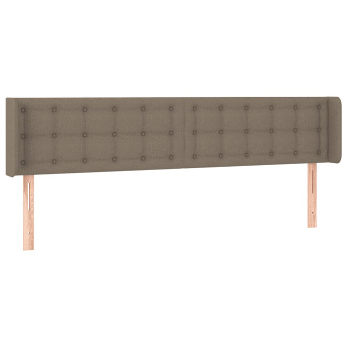 Tăblie de pat cu LED, gri taupe, 203x16x78/88 cm, textil - WALTI WALTI