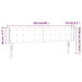 Tăblie de pat cu LED, crem, 203x16x78/88 cm, textil - WALTI WALTI