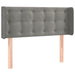 Tăblie de pat cu LED, gri deschis, 83x16x78/88 cm, catifea - WALTI WALTI