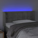 Tăblie de pat cu LED, gri deschis, 83x16x78/88 cm, catifea - WALTI WALTI