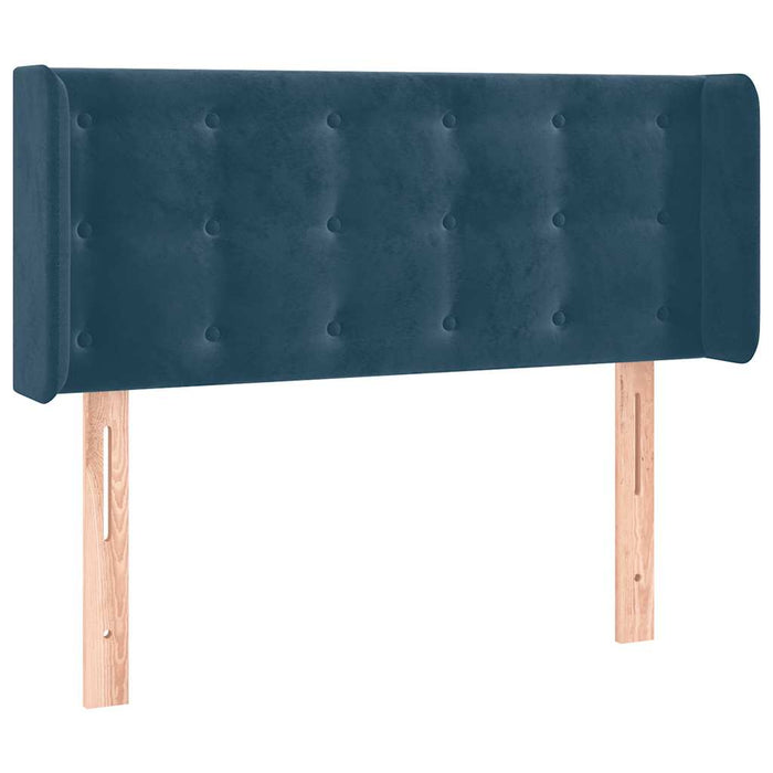 Tăblie de pat cu LED, albastru închis, 83x16x78/88 cm, catifea - WALTI WALTI