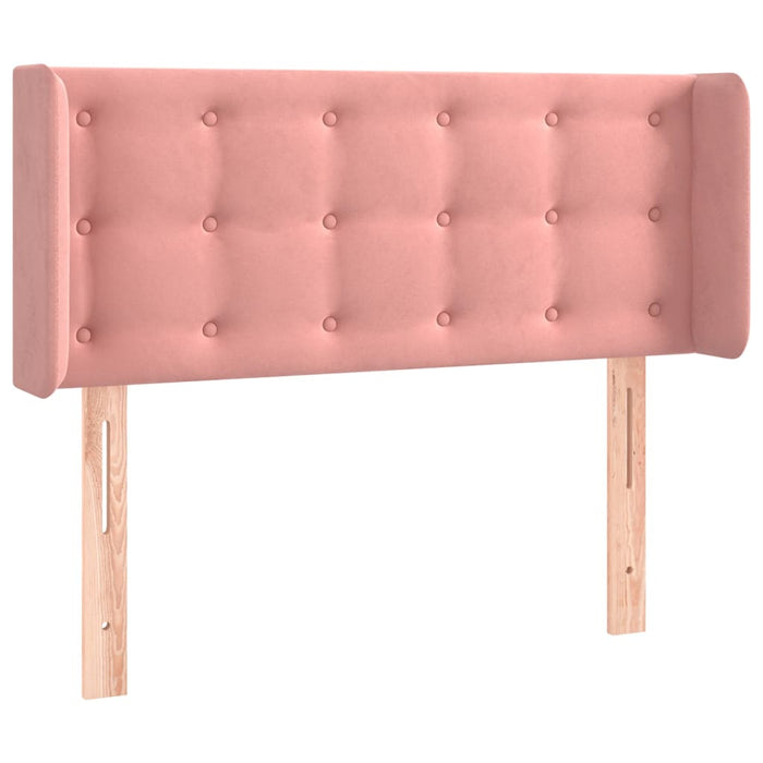 Tăblie de pat cu LED, roz, 83x16x78/88 cm, catifea - WALTI WALTI