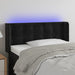 Tăblie de pat cu LED, negru, 93x16x78/88 cm, catifea - WALTI WALTI