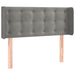 Tăblie de pat cu LED, gri deschis, 103x16x78/88 cm, catifea - WALTI WALTI