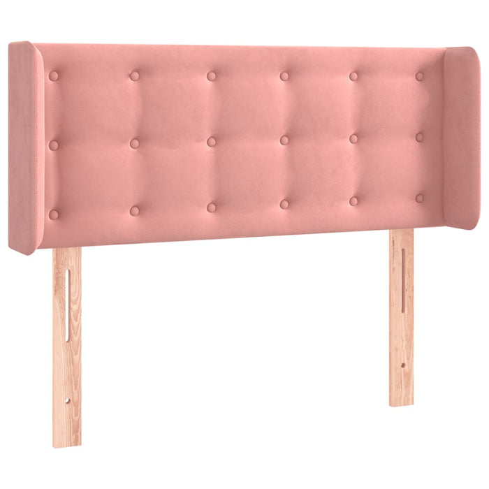Tăblie de pat cu LED, roz, 103x16x78/88 cm, catifea - WALTI WALTI
