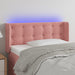 Tăblie de pat cu LED, roz, 103x16x78/88 cm, catifea - WALTI WALTI
