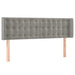 Tăblie de pat cu LED, gri deschis, 147x16x78/88 cm, catifea - WALTI WALTI