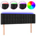 Tăblie de pat cu LED, negru, 147x16x78/88 cm, catifea - WALTI WALTI