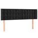 Tăblie de pat cu LED, negru, 147x16x78/88 cm, catifea - WALTI WALTI