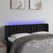 Tăblie de pat cu LED, negru, 147x16x78/88 cm, catifea - WALTI WALTI