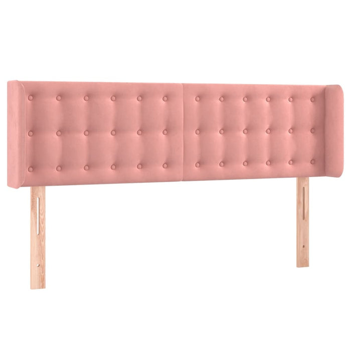 Tăblie de pat cu LED, roz, 147x16x78/88 cm, catifea - WALTI WALTI