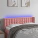 Tăblie de pat cu LED, roz, 147x16x78/88 cm, catifea - WALTI WALTI