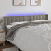 Tăblie de pat cu LED, gri deschis, 163x16x78/88 cm, catifea - WALTI WALTI