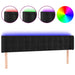 Tăblie de pat cu LED, negru, 163x16x78/88 cm, catifea - WALTI WALTI