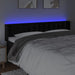 Tăblie de pat cu LED, negru, 163x16x78/88 cm, catifea - WALTI WALTI