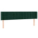 Tăblie de pat cu LED, verde închis, 163x16x78/88 cm, catifea - WALTI WALTI