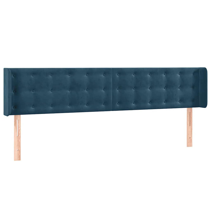 Tăblie de pat cu LED, albastru închis, 163x16x78/88 cm, catifea - WALTI WALTI