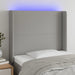 Tăblie de pat cu LED, gri deschis, 83x16x118/128 cm, textil - WALTI WALTI