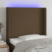 Tăblie de pat cu LED, maro închis, 93x16x118/128 cm, textil - WALTI WALTI