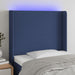 Tăblie de pat cu LED, albastru, 93x16x118/128 cm, textil - WALTI WALTI