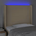 Tăblie de pat cu LED, crem, 103x16x118/128 cm, textil - WALTI WALTI