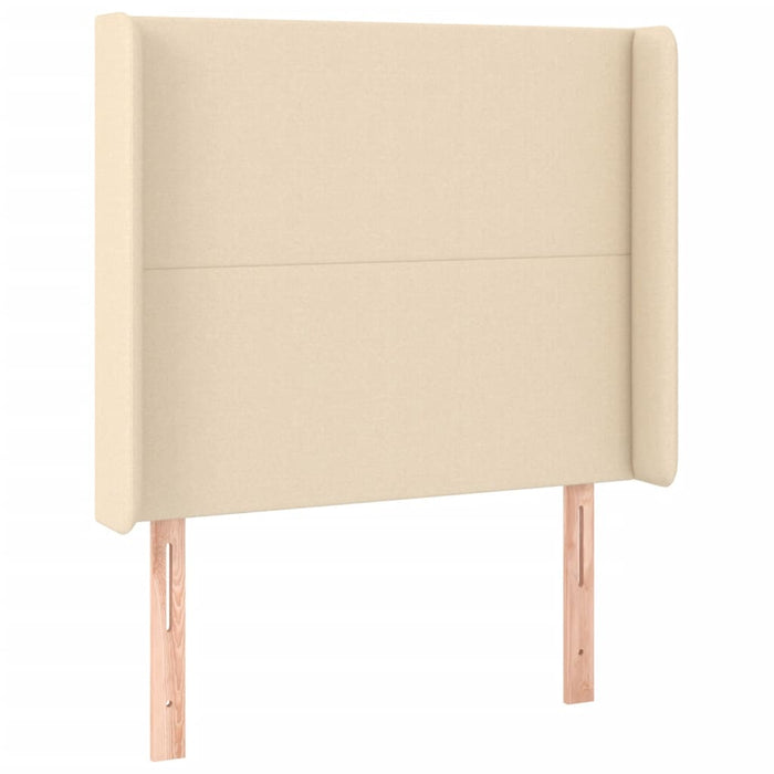 Tăblie de pat cu LED, crem, 103x16x118/128 cm, textil - WALTI WALTI