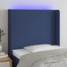 Tăblie de pat cu LED, albastru, 103x16x118/128 cm, textil - WALTI WALTI