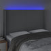Tăblie de pat cu LED, gri deschis, 147x16x118/128 cm, textil - WALTI WALTI
