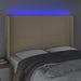 Tăblie de pat cu LED, crem, 147x16x118/128 cm, textil - WALTI WALTI