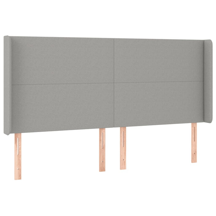 Tăblie de pat cu LED, gri deschis, 163x16x118/128 cm, textil - WALTI WALTI
