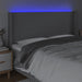 Tăblie de pat cu LED, gri deschis, 163x16x118/128 cm, textil - WALTI WALTI