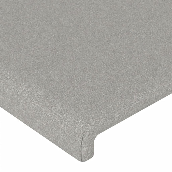 Tăblie de pat cu LED, gri deschis, 163x16x118/128 cm, textil - WALTI WALTI