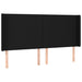 Tăblie de pat cu LED, negru, 163x16x118/128 cm, textil - WALTI WALTI