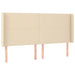 Tăblie de pat cu LED, crem, 163x16x118/128 cm, textil - WALTI WALTI