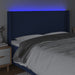 Tăblie de pat cu LED, albastru, 163x16x118/128 cm, textil - WALTI WALTI