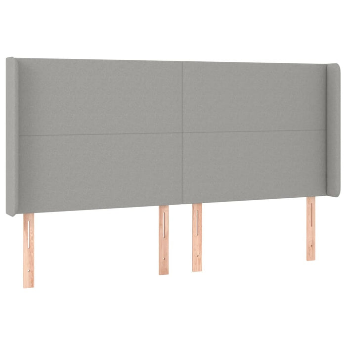 Tăblie de pat cu LED, gri deschis, 183x16x118/128 cm, textil - WALTI WALTI