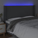 Tăblie de pat cu LED, gri închis, 183x16x118/128 cm, textil - WALTI WALTI