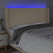 Tăblie de pat cu LED, crem, 183x16x118/128 cm, textil - WALTI WALTI