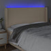 Tăblie de pat cu LED, crem, 203x16x118/128 cm, textil - WALTI WALTI