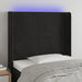 Tăblie de pat cu LED, negru, 83x16x118/128 cm, catifea - WALTI WALTI