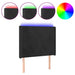 Tăblie de pat cu LED, negru, 93x16x118/128 cm, catifea - WALTI WALTI