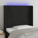 Tăblie de pat cu LED, negru, 93x16x118/128 cm, catifea - WALTI WALTI