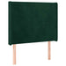 Tăblie de pat cu LED, verde închis, 93x16x118/128cm, catifea - WALTI WALTI