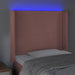 Tăblie de pat cu LED, roz, 93x16x118/128 cm, catifea - WALTI WALTI