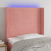 Tăblie de pat cu LED, roz, 93x16x118/128 cm, catifea - WALTI WALTI