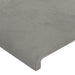 Tăblie de pat cu LED, gri deschis, 103x16x118/128 cm, catifea - WALTI WALTI