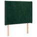 Tăblie de pat cu LED, verde închis, 103x16x118/128 cm, catifea - WALTI WALTI