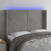 Tăblie de pat cu LED, gri deschis, 147x16x118/128 cm, catifea - WALTI WALTI